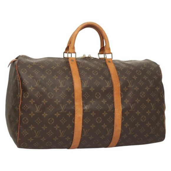 LOUIS VUITTON Monogram Keepall 50 Boston Bag M41426 LV Auth BD2301 - Picture 1 of 16